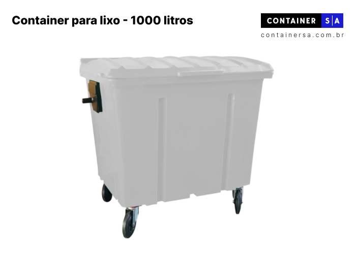 Container para lixo grande capacidade 100 litros - Container SA